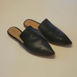 Madewell Gemma Black Leather Mule size 10